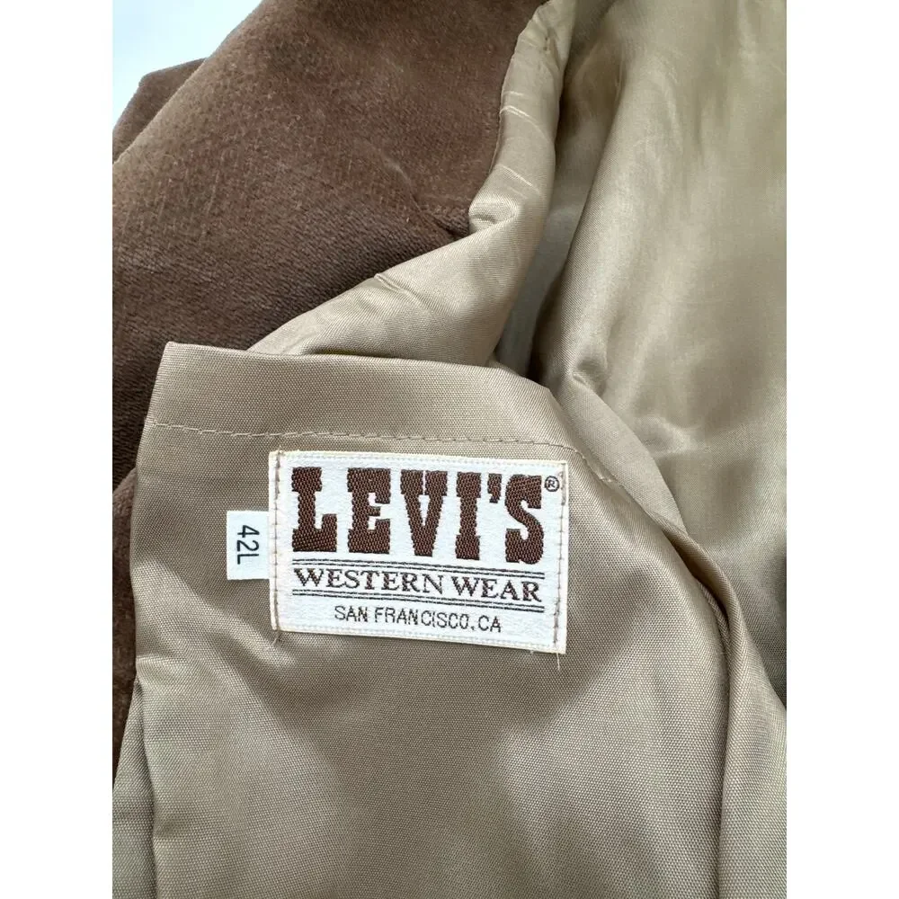 Mens Vtg Levis Western Wear Sport Coat /‎ Blazer Sz 42L